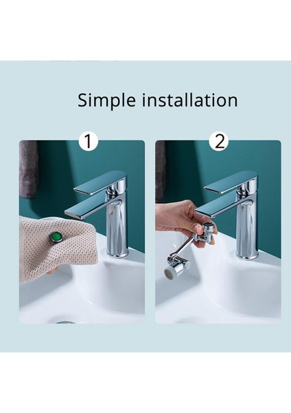 1080 Derece Döndürme Sıçrama Filtresi Adaptör Musluklarını Uzatın, Tek Mod (Yurt Dışından) indirimleri