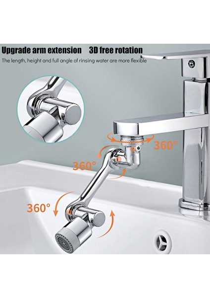 Musluk Genişletici 1800° Döndürülebilir Katlanabilir Kurulumu Kolay Musluk Genişletici-Beyaz Tek Modlu (Yurt Dışından) indirimleri