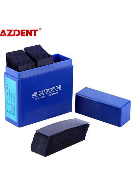300 Adet Azdent Diş 55*18MM Mavi Eklemli Kağıt Şeritler Diş Hekimliği Ağız Diş Beyazlatma Malzemesi 55*18MM Diş Araçları (Yurt Dışından)