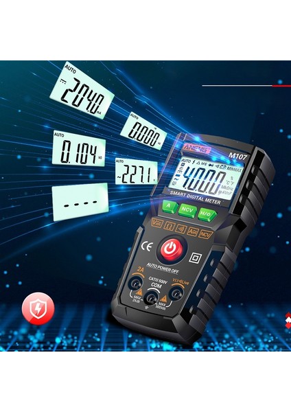 Aneng M107 Dijital Akıllı Multimetre Transistör Test Cihazı 4000 Sayım Otomatik Ac/dc Akım ve Gerilim Test Cihazı (Yurt Dışından) indirimleri
