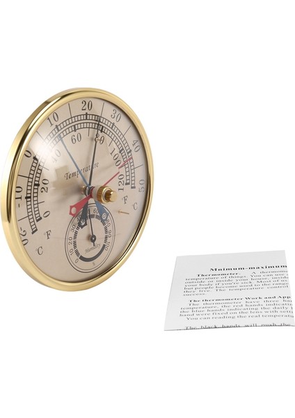 Srıwen 5 Inç Min Max Termometre Higrometre Duvara Montaj Duvar Asmak Analog Kapalı Açık Anti Yağmur Sıcaklık Nem Ölçer (Yurt Dışından)