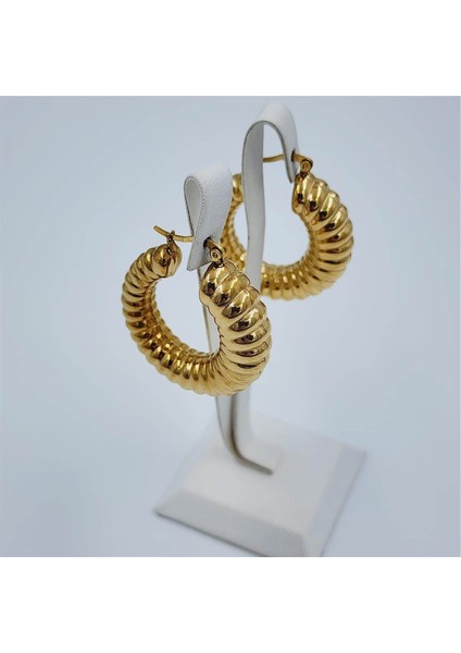 Çelik Gold Bombeli Halka Küpe fiyatları