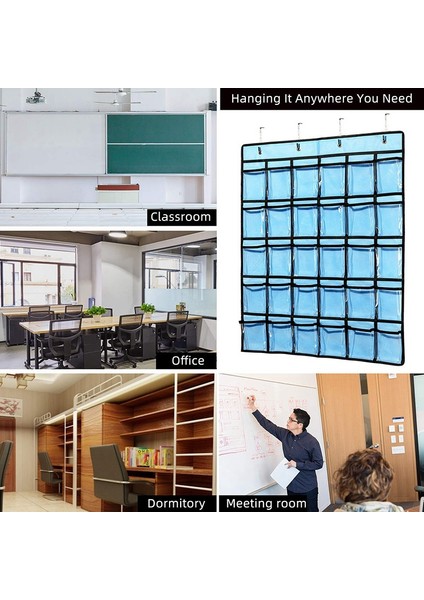 Hesap Makinesi Tutucu Için Cep Tablosu, Sınıf Için 30 Cep Tablosu 33,5 x 24,5 Inç Asılı Cep Telefonu Düzenleyici (Yurt Dışından) fırsatları