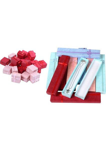 Bradoo-34 Adet Zarif Lüks Hediye Kutuları Uzun Dikdörtgen Takı Sunumu Için Kolyeler 10 Adet 22X4X2CM ve 20 Adet 4X4CM (Yurt Dışından)
