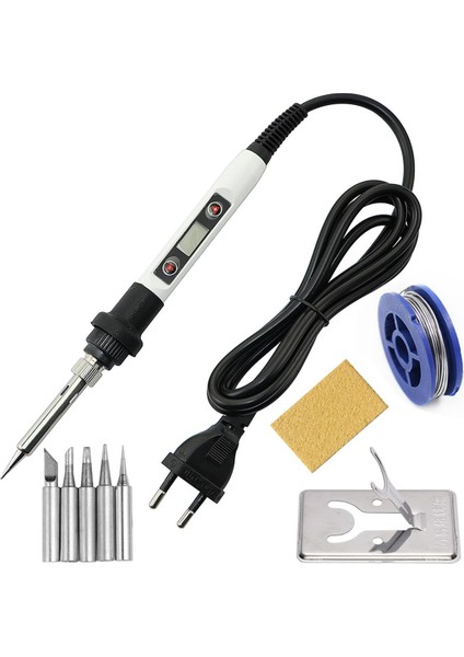 80W Havya Ayarlanabilir Sıcaklık Elektrikli Demir LCD Dijital Ekran Kaynak Onarım Kurşunsuz 220V / 110V Lehim Istasyonu (Yurt Dışından)