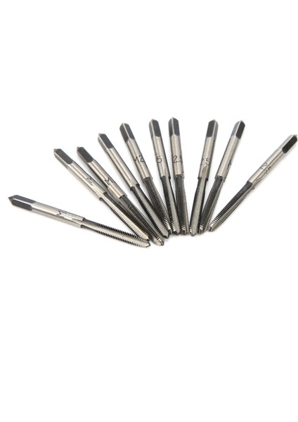 10 Adet M2.5 Konik Fiş Musluk Seti Metal Işleme Için Düz Şaft Karbon Çelik (Yurt Dışından) modelleri