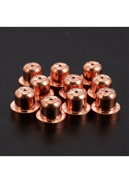 Kaynak Aksesuarları - 10 x Bakır Uç Standart Boyut 10 x Bakır Elektrot Standart Boyut 10 x Seramik Girdaplı Halkalar. 2 x Seramik Bardak.-Beyaz ve Bakır Rengi (Yurt Dışından)