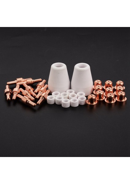 Kaynak Aksesuarları - 10 x Bakır Uç Standart Boyut 10 x Bakır Elektrot Standart Boyut 10 x Seramik Girdaplı Halkalar. 2 x Seramik Bardak.-Beyaz ve Bakır Rengi (Yurt Dışından) modelleri