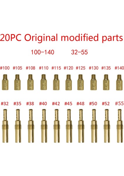 20 Adet Bakır Karbüratör Ana Jetler + Yavaş Jetler Kiti Pwk Keihin Oko Karbonhidrat Motosiklet Karbüratör Aksesuarları (Yurt Dışından) indirimleri