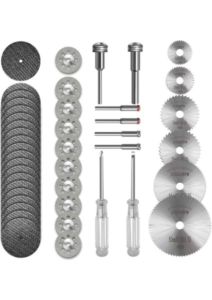 2 Tornavida ile Döner Alet Için 36 Parça Kesme Çarkı Seti (Yurt Dışından)