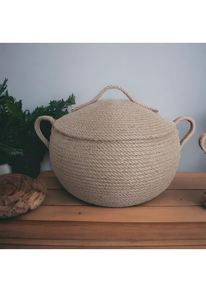 Kapaklı Hasır Sepet Düzenleyici Saklama Kutusu Organizer El Emeği Salon Mutfak modelleri