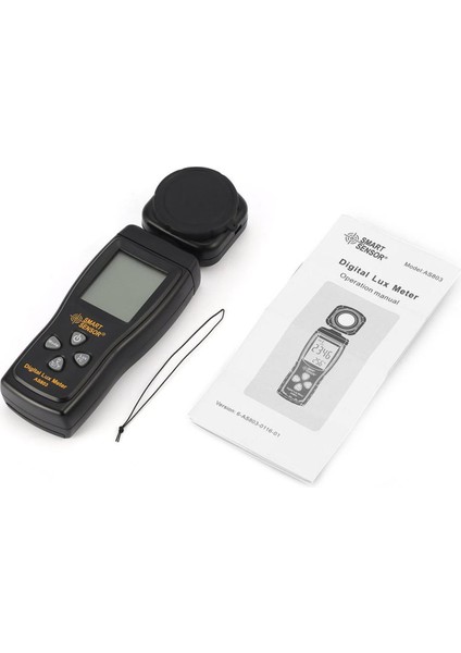 Akıllı Sensör AS803 Spektrometre Dijital Lux Metre Parlaklık Test Cihazı Işık Ölçer - Siyah (Yurt Dışından)