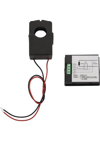 Tek Fazlı Dijital Elektrik Tasarrufu Metre Wattmetre 220 V 100A Khw Enerji Ölçer PZEM-011 Ct Bölünmüş (Yurt Dışından)