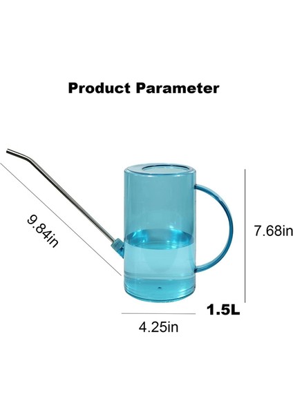 Mavi Sulama Kabı, 1,5 L Büyük Kapasiteli Sulama Kapları, Sızdırmaz Contalı Uzun Borulu Sulama Kabı,etli Meyveler Için (Yurt Dışından) modelleri