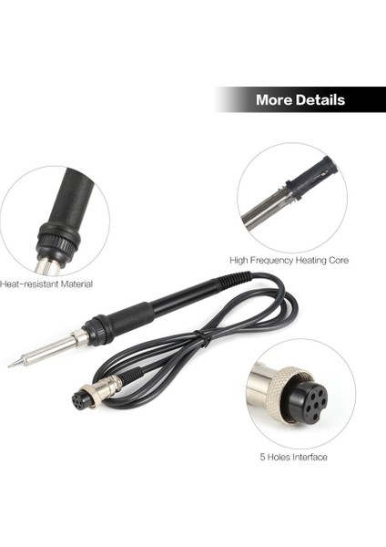 90W Elektronik Havya Isıtmalı Saplı Kaynak Aleti Lehim 6 Delik - Siyah (Yurt Dışından) fırsatları