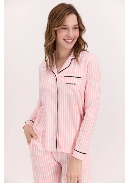 Pierre Cardin 8765-S Kadın Önden Düğmeli Pijama Takımı