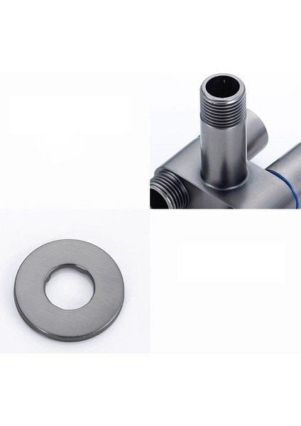 Parça 1 In 2 Out Yönlendirici Açı Vanası Kendi Kendini Temizleyen Çift Kontrol Banyo Sı (Koyu Gri) (Yurt Dışından) fiyatları