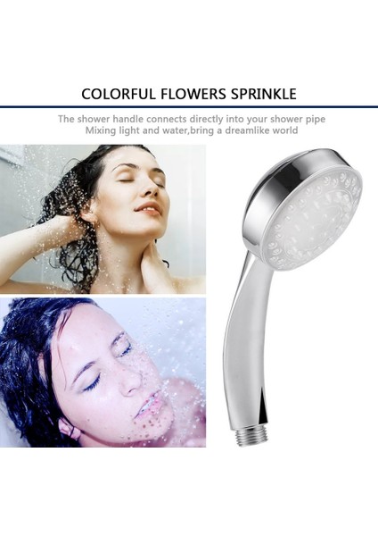 Romantik Otomatik 7 Renkli LED Işıklar Banyo Için Duş Başlığı RC-9816-GÜMÜŞ (Yurt Dışından) indirimleri