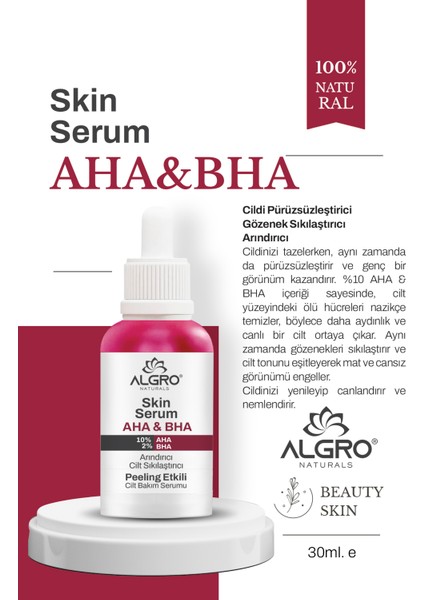 Aha & Bha & Cilt Tonu Eşitleyici Kırmızı Peeling Cilt Serumu 30 Ml fiyatları