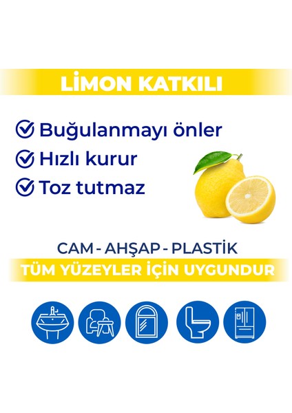 Pratik Yüzey Temizlik Havlusu Limon Kokulu 96X3 (288 Yaprak)