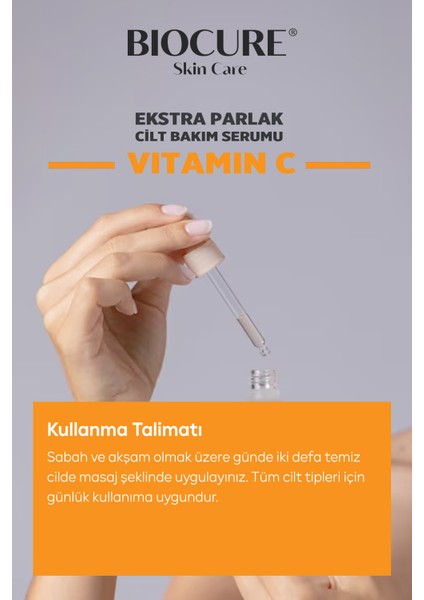 C Vitamini & Hyaluronik Asit Extra Parlak Aydınlatıcı Ve Leke Karşıtı Yüz Serumu 30 Ml