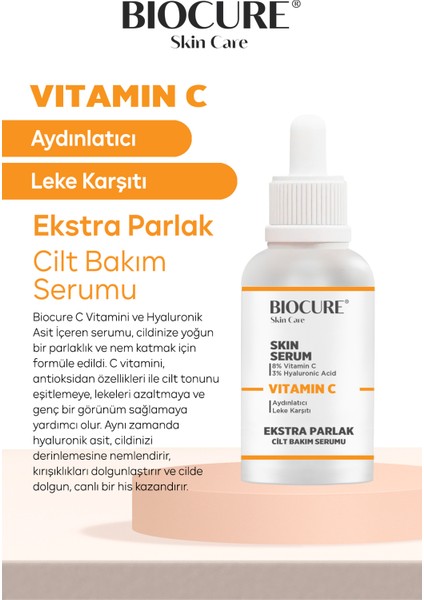 C Vitamini & Hyaluronik Asit Extra Parlak Aydınlatıcı Ve Leke Karşıtı Yüz Serumu 30 Ml