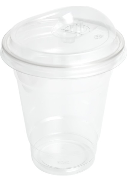 Orijinal 95 Çap Pet Bardak 12 oz (350 Ml.) + Klipsli Kapak 100 Adet