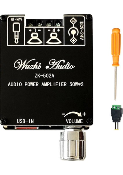 ZK-502A Bluetooth 5.1 Dijital Ses Amplifikatör Kartı 50W+50W Stereo (Yurt Dışından)