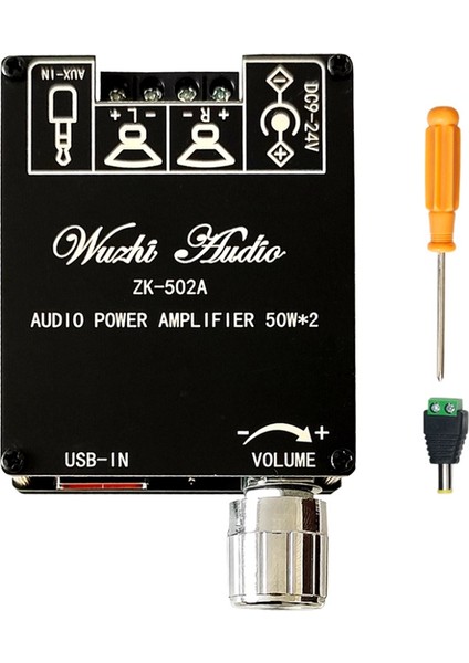 ZK-502A Bluetooth 5.1 Dijital Ses Amplifikatör Kartı 50W+50W Stereo (Yurt Dışından)