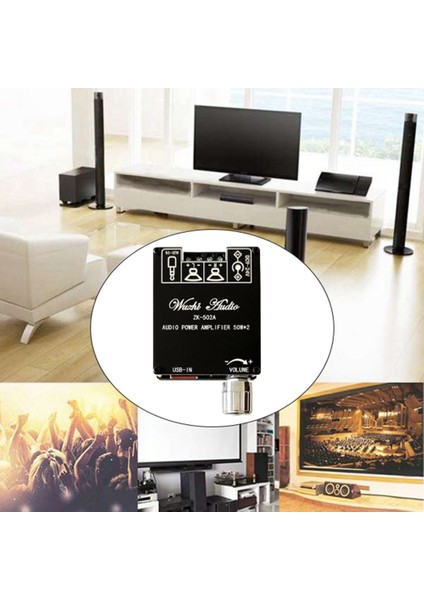 ZK-502A Bluetooth 5.1 Dijital Ses Amplifikatör Kartı 50W+50W Stereo (Yurt Dışından)