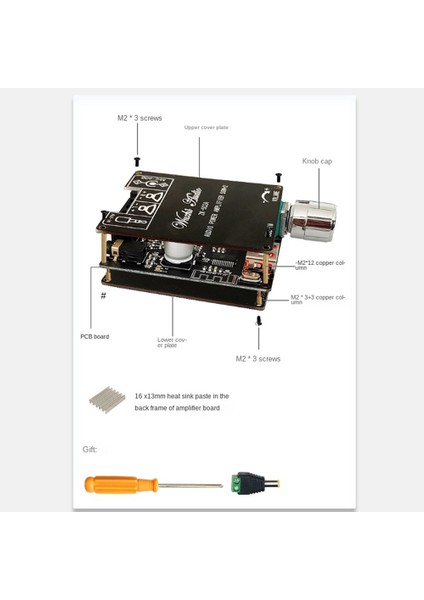 ZK-502A Bluetooth 5.1 Dijital Ses Amplifikatör Kartı 50W+50W Stereo (Yurt Dışından)