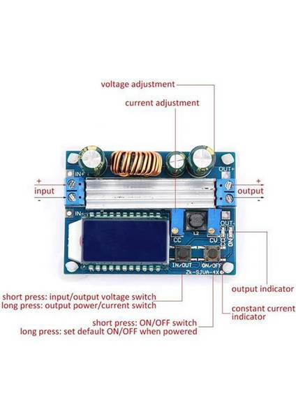 35W Dc 5.5-30V Ila 0.5-30V Ayarlanabilir Dijital LCD Ekran Otomatik Buck Boost Dönüştürücü Modülü (Yurt Dışından) fırsatları