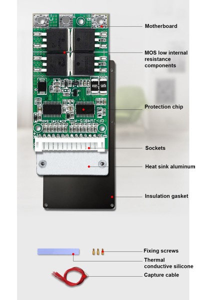 13S 48V 15A Koruma Levhası Li-Ion Lipolimer Bms Kurulu, E-Bike Escooter Kiti Için Soğutuculu (Yurt Dışından) modelleri