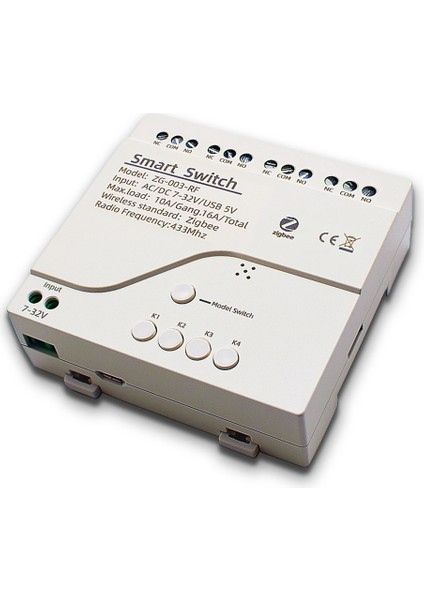 4ch Zigbee Akıllı Işık Anahtarı Dc 5/12/32V RF433 10A Röleler Alır Alexa Assistant, Tuya Smart Life ile Çalışır (Yurt Dışından) fiyatları