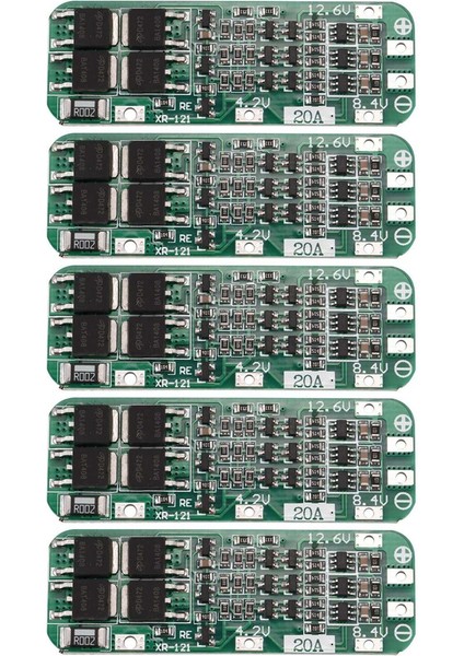 5x 3s 20A Li-Ion Lityum 18650 Şarj Cihazı Bms Koruma Levhası 12.6V Hücre 64X20X3.4MM S08 (Yurt Dışından)