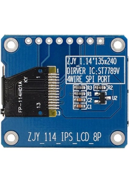 1.14 Inç Tft Ekran IPS LCD Ekran ST7789 135X240 Spı Tam Renkli 8pin Yüksek Çözünürlüklü Ekran, Arka Panel (Yurt Dışından)