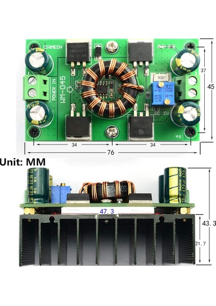 Otomatik Boost Buck Dönüştürücü, 5A(MAKS. 10A) Dc 5V-30V Ila 1,25-30V (Yurt Dışından) modelleri