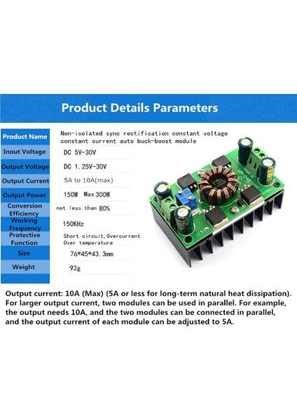 Otomatik Boost Buck Dönüştürücü, 5A(MAKS. 10A) Dc 5V-30V Ila 1,25-30V (Yurt Dışından) indirimleri