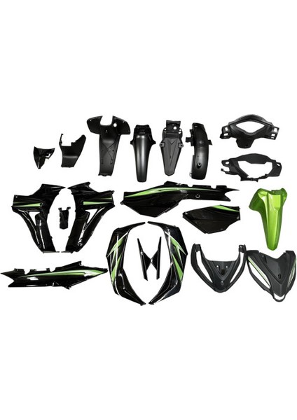 Rks Sniper 100 Cub Kaporta Seti (Yeşil - Siyah)