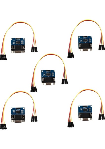 5x MAX3232 RS232 Seri Bağlantı Noktasından Ttl Dönüştürücü Db9 Konektörüne, 20 Atlama Kablosu ile (Yurt Dışından)