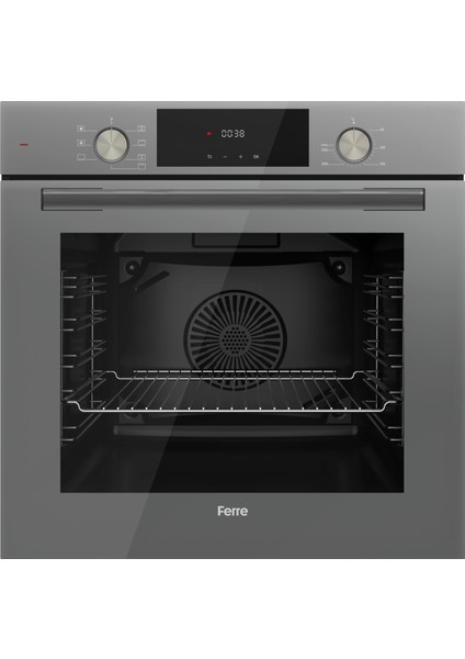 Flowart Serisi Gri Mega Ankastre Set (CS208 + QMS63CPR +D102 )