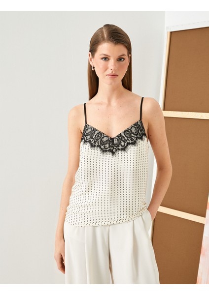 Ince Askılı Üst Dantelli Puantiyeli modelleri