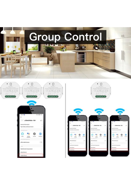 MS-104 AC90-250V 1ch 2.4g Wifi + RF433 10 Amp Akıllı Otomatik Anahtar Modülü (Yurt Dışından)