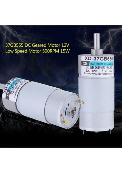 1pcs DC12V 15W 500RPM 37GB555 Mikro Dişli Motor (Yurt Dışından)