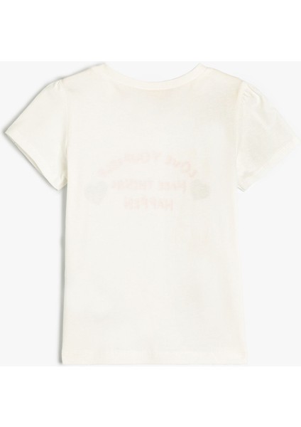 Tişört Kısa Kollu Bisiklet Yaka Slogan Baskılı Pamuklu fiyatları