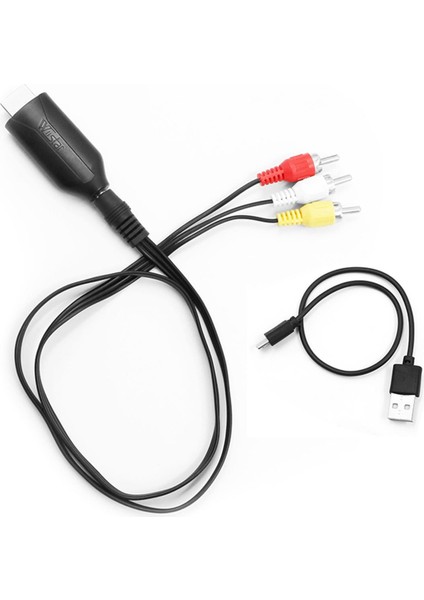 Wııstar Video Dönüştürücü HDMI - Rca Adaptörüyle Uyumlu Hd Video HDMI - Rca Av ile Uyumlu Cvbs L/r Video 1080P Destek Ntsc Pal (Yurt Dışından)