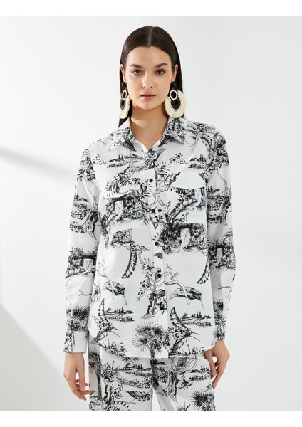 Uzun Kollu Gömlek Kapaklı Cepli Düğmeli Viskon modelleri