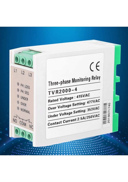 Devre Koruma Rölesi Aşırı ve Düşük Gerilim Arıza Faz Sırası Koruyucu 3 Fazlı 415VAC Elektrik Motorları Için Monitör (Yurt Dışından) fiyatları