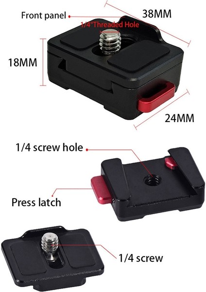 1/4 Inç Hızlı Çıkarma Plakası + Kamera Tripod Için Kelepçe Adaptör Montajı (Yurt Dışından) modelleri