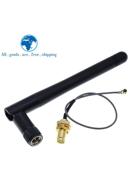 2.4 Ghz 3dbi 2.4g Hava Rp-Sma Erkek Yönlendirici + 17 cm Pcı U.fl Ipx - Rp Sma Erkek Kablo ESP8266 ESP32 (Yurt Dışından)